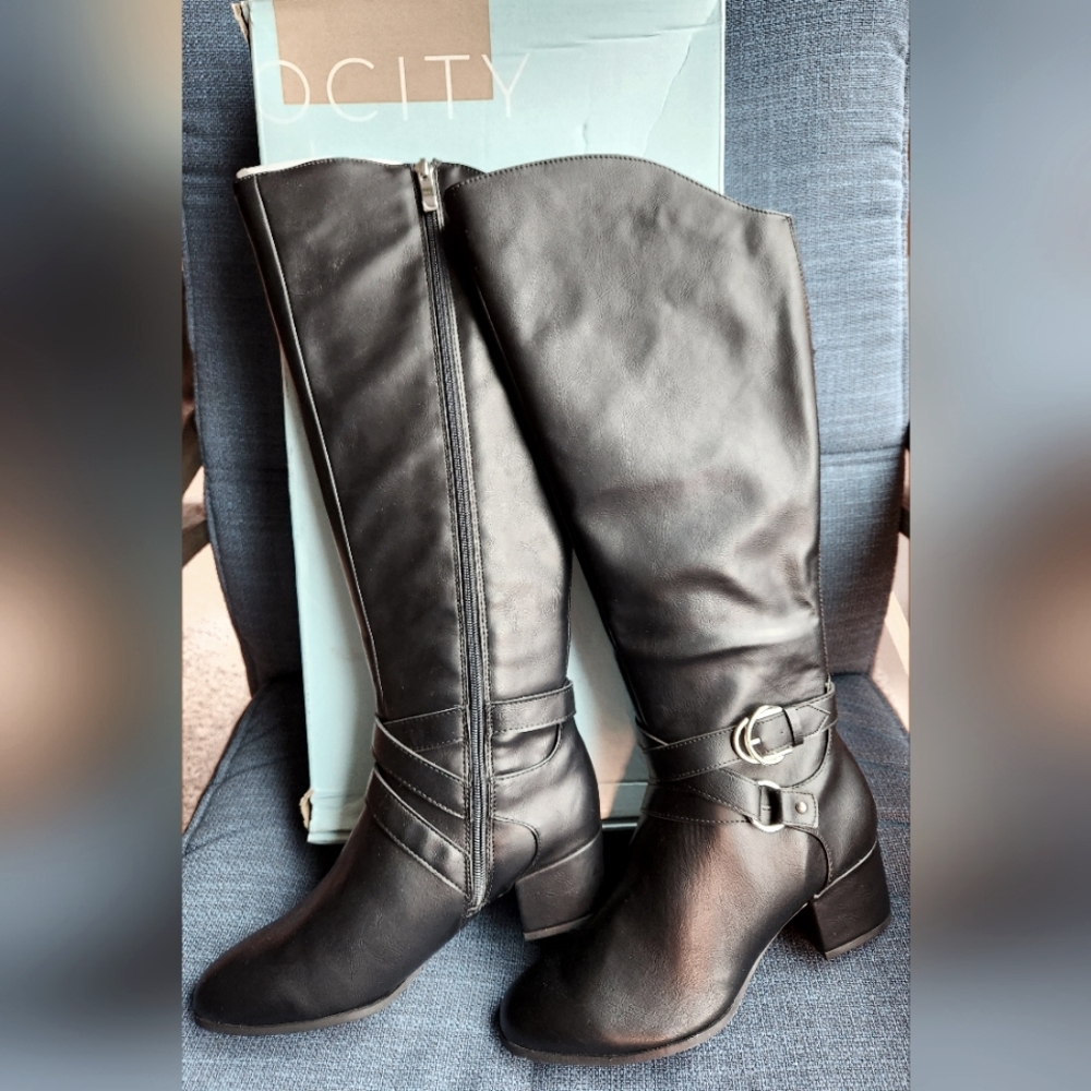 Life Stride Oakley Tall Boots Black size 8W